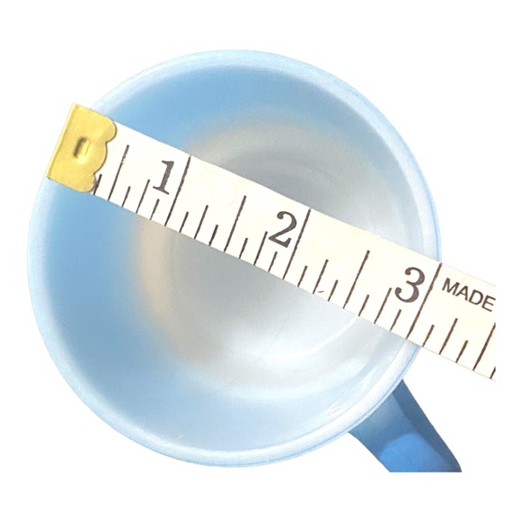 Vintage 6 piece fire king by anchor hocking blue mosaic stacking cups - Picture 8 of 14